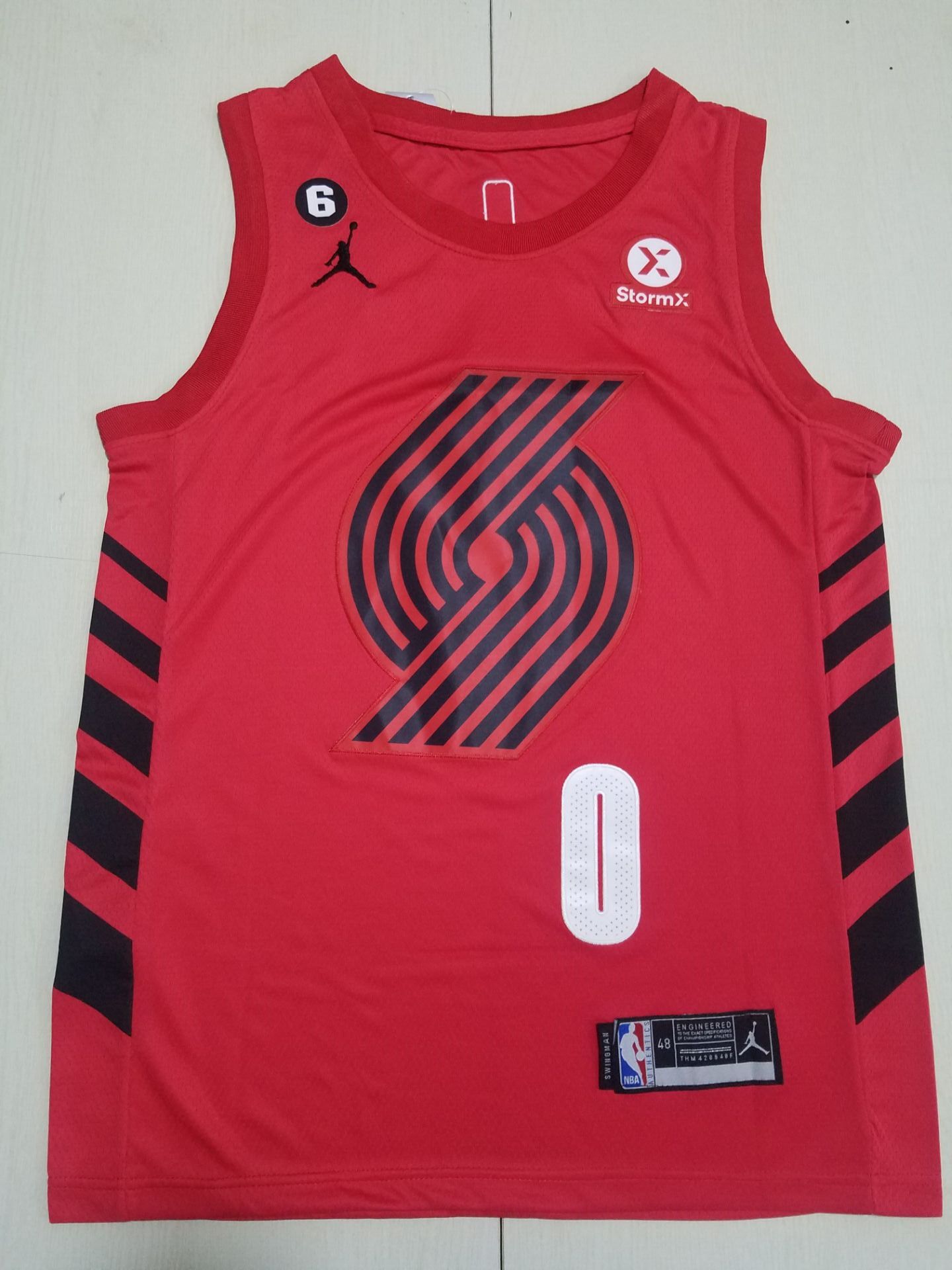 Men Portland Trail Blazers #0 Lillard Red 2022 NBA Jersey->portland trail blazers->NBA Jersey